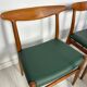 1950s set of 5 vintage Danish teak dining chairs W2 by Hans J. Wegner for CM Madsen