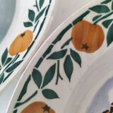 Pair of Saint Amandinoise deep dishes from the 50s