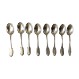 Set of 8 large silver spoons 30s
