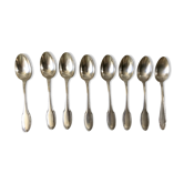 Set of 8 large silver spoons 30s