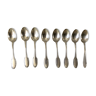 Set of 8 large silver spoons 30s