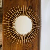 Rattan mirror