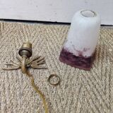 Glass paste wall light, bronze swallows