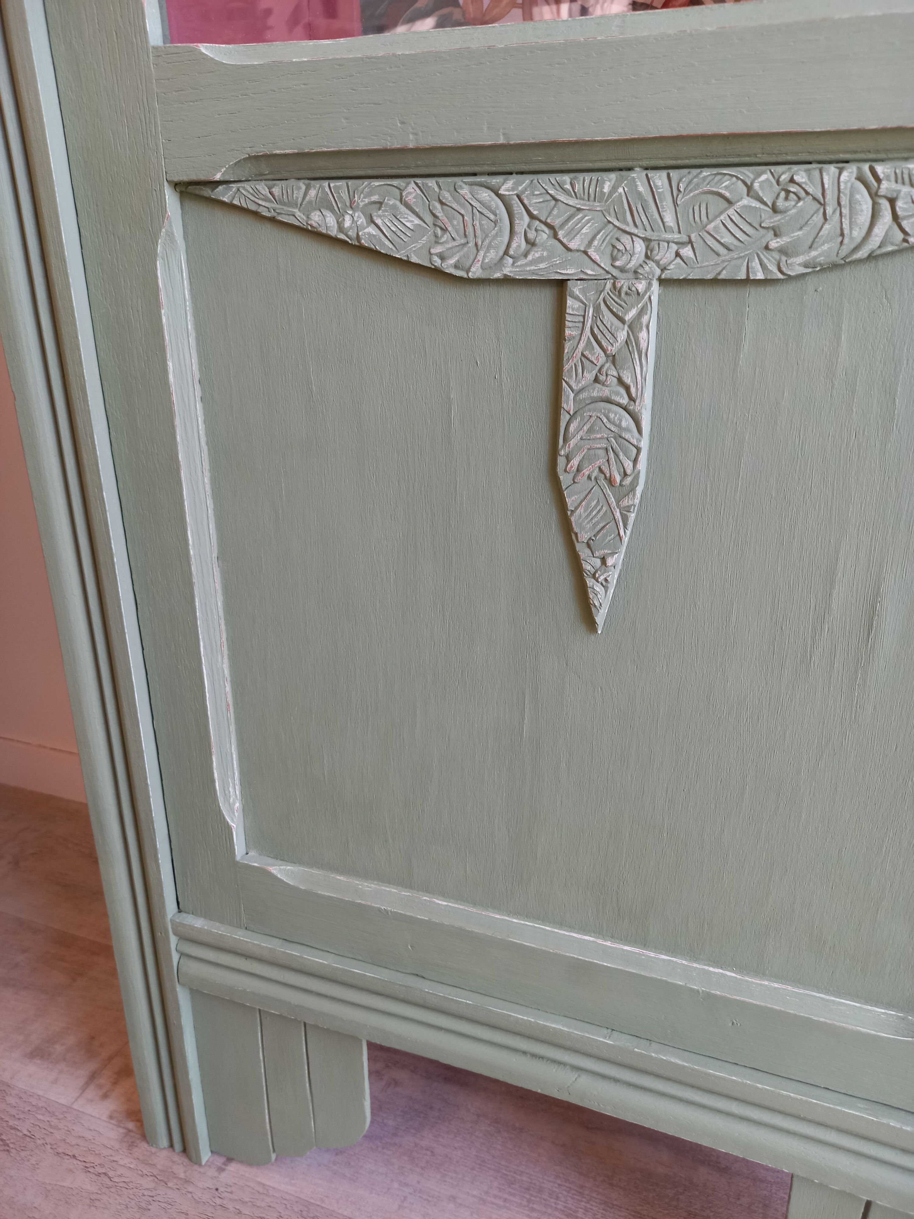 Patinated Art Deco style showcase