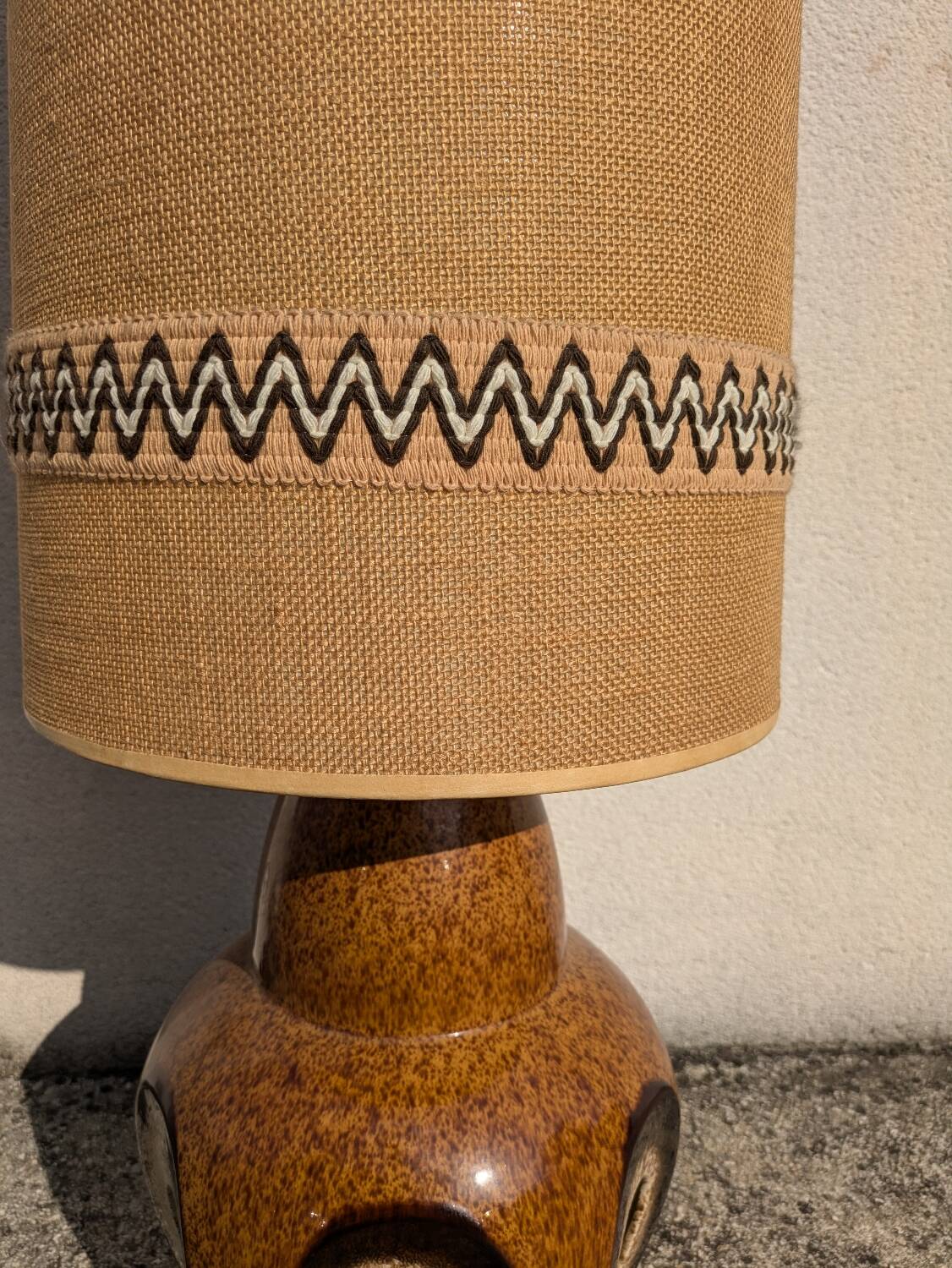 Vintage ceramic floor lamp signed Baudin vintage 1960 1970