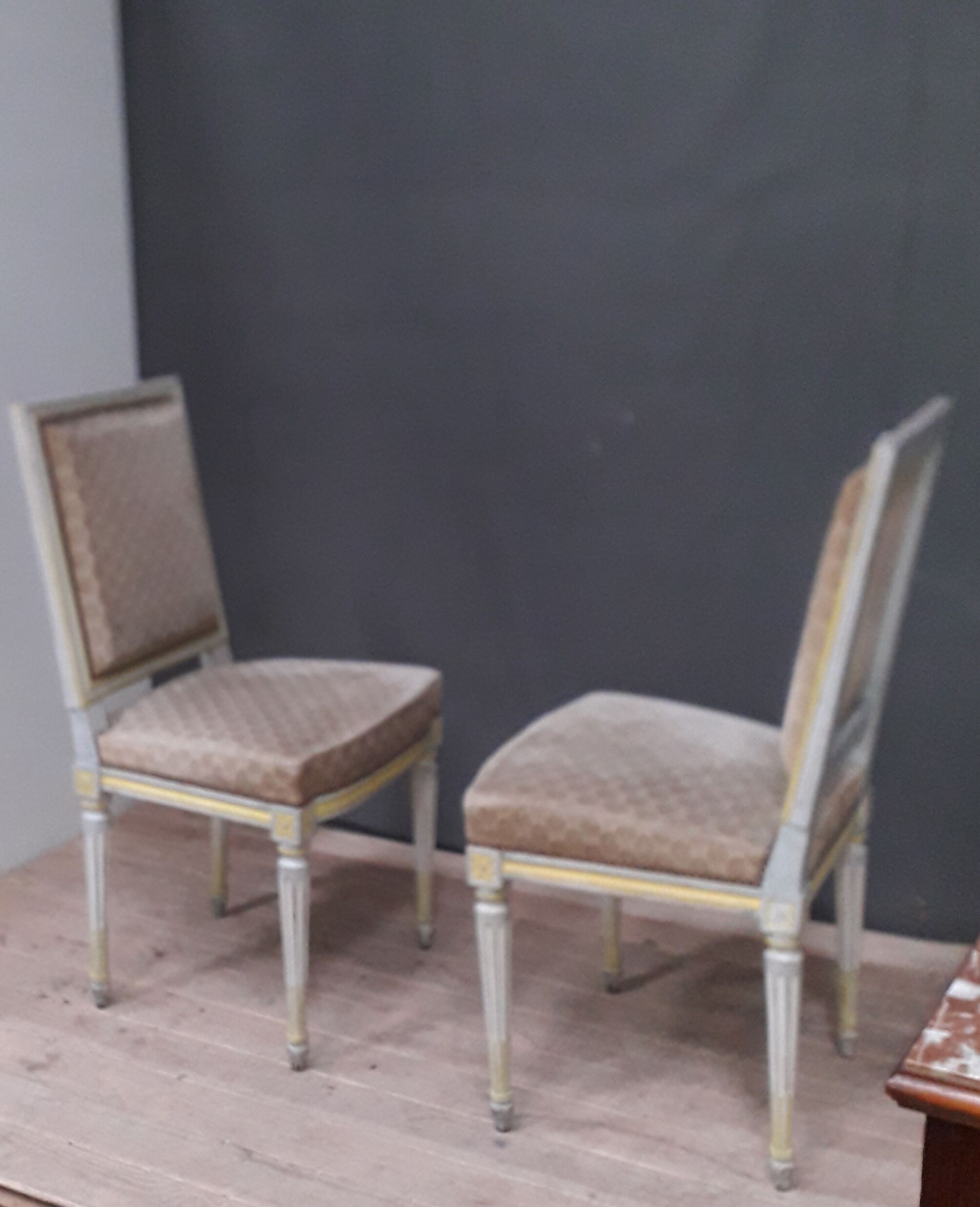 Pair of Louis XVI style chairs