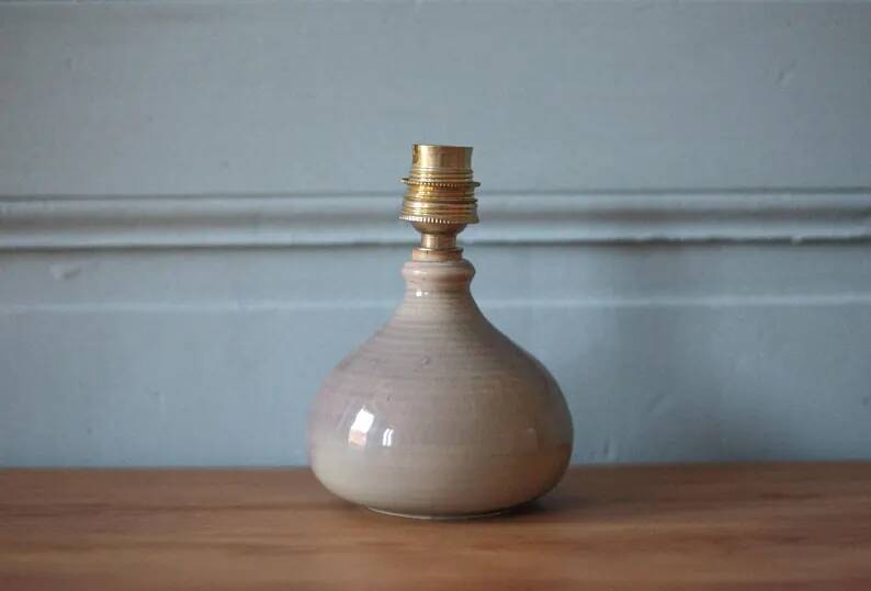 Lampe vintage, lampe grès , lampe à poser, lampe de chevet, poterie