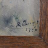 Painting Still Life Bouquet Flowers Oil on Panel