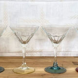 Set of 4 cocktail glasses 1970