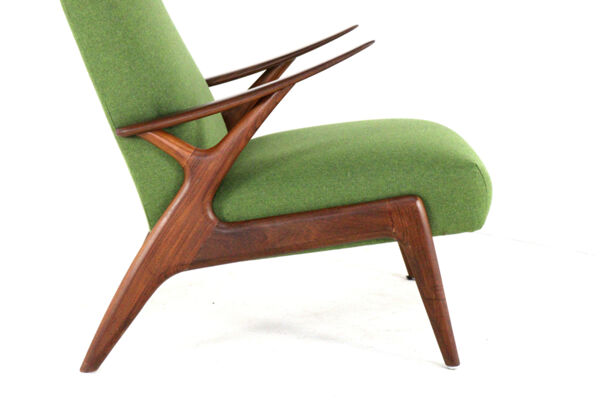 Fauteuil 'Overschie' - design moderne du milieu du siècle - entièrement restauré - design néerlandais