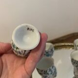 Set of 6 old porcelain egg cups