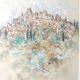 Saint Paul De Vence Original pastel signed 1982 Framed