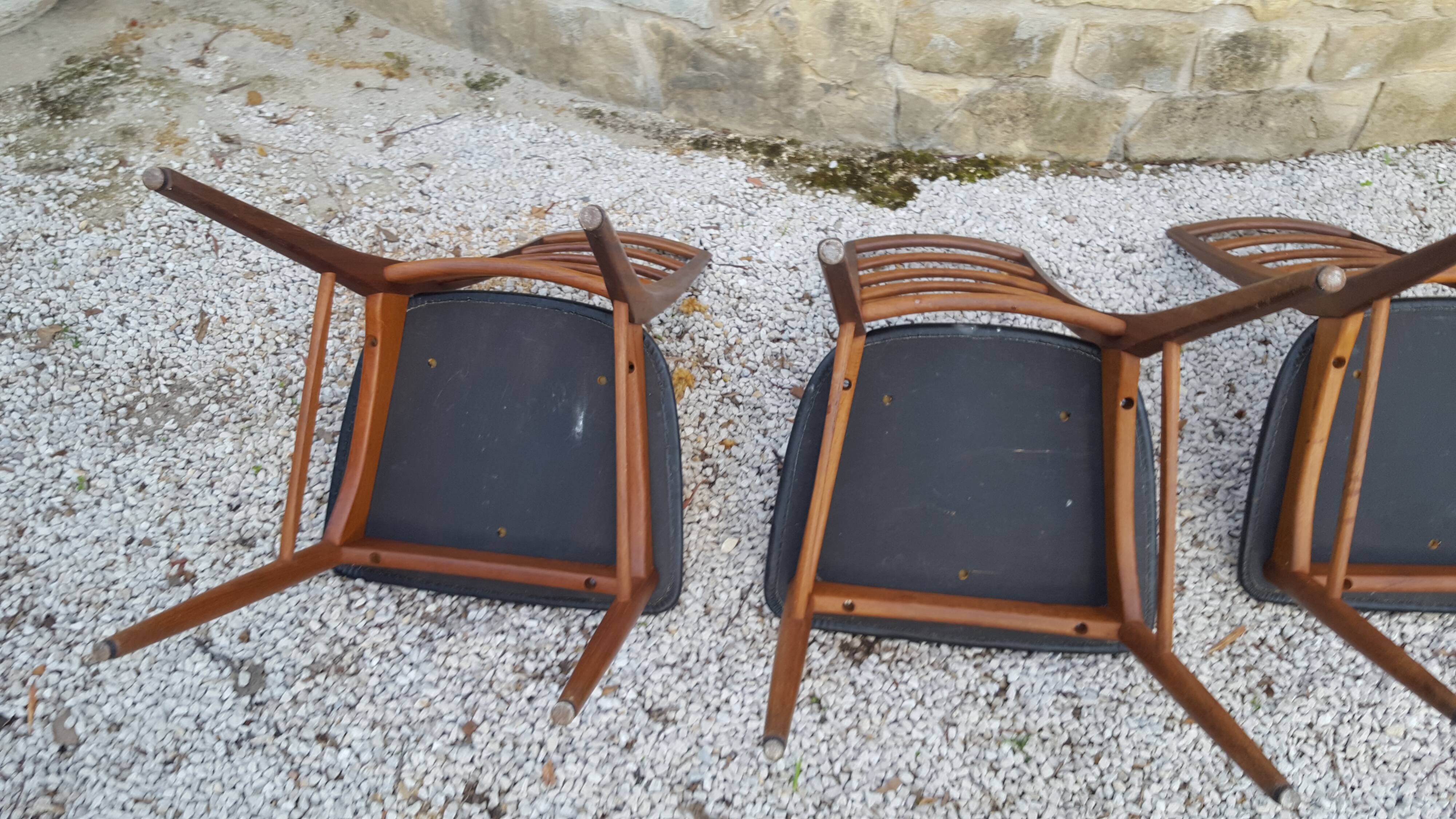 4 chaises Koefoeds modéle Lis en palissandre, Danemark