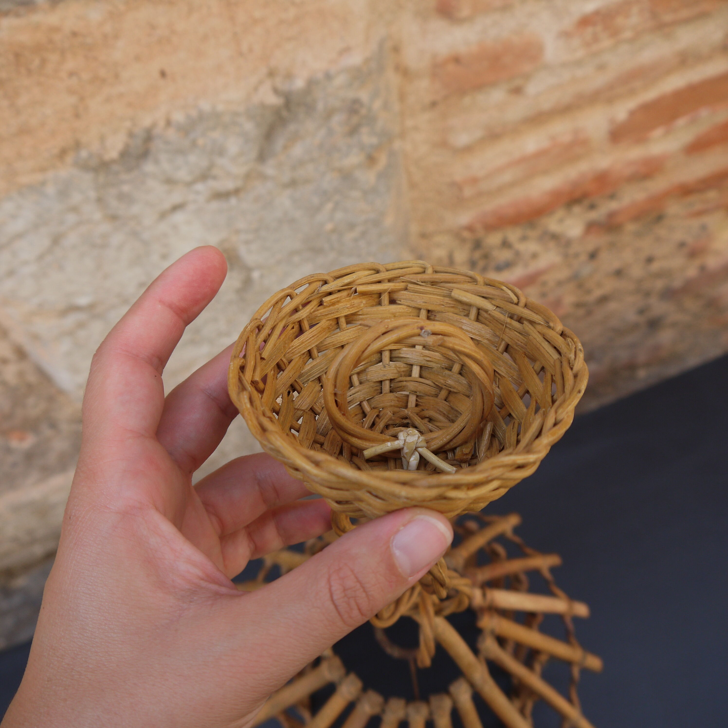 Rattan cage suspension