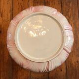 Ancien cache pot CLF forme hortensia rose et blanc vintage