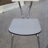 Table and 4 chairs in white formica