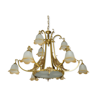 Gilded bronze chandelier