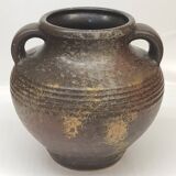 Vase en céramique émaillée West Germany reflets dorés