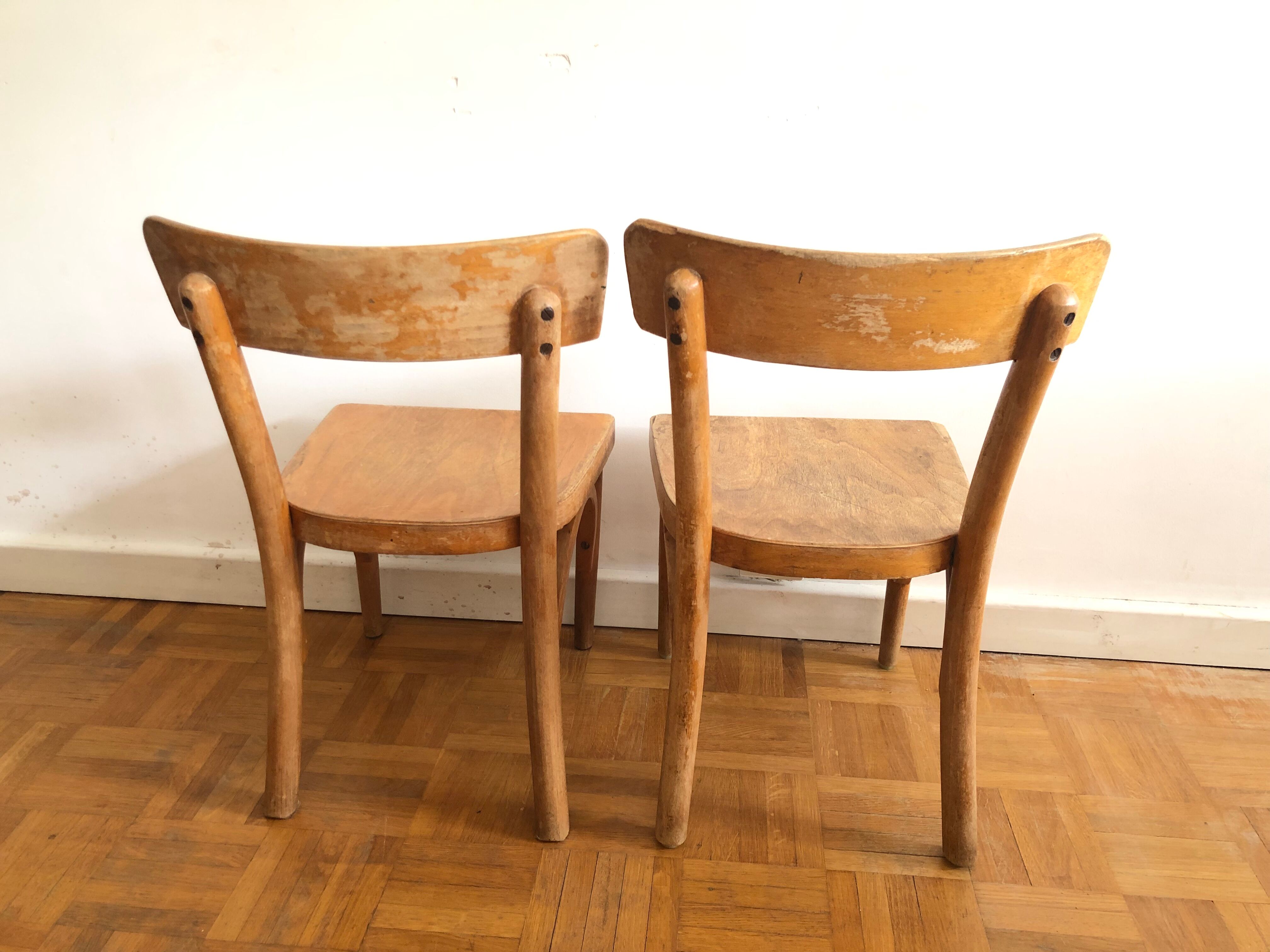 Paire de chaises d’enfant Baumann vintage