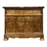 Louis Philippe period chest of drawers in burr walnut circa 1830