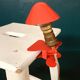 Small portable wall lamp red mushroom lamp spot clamp night light library extra light fixture