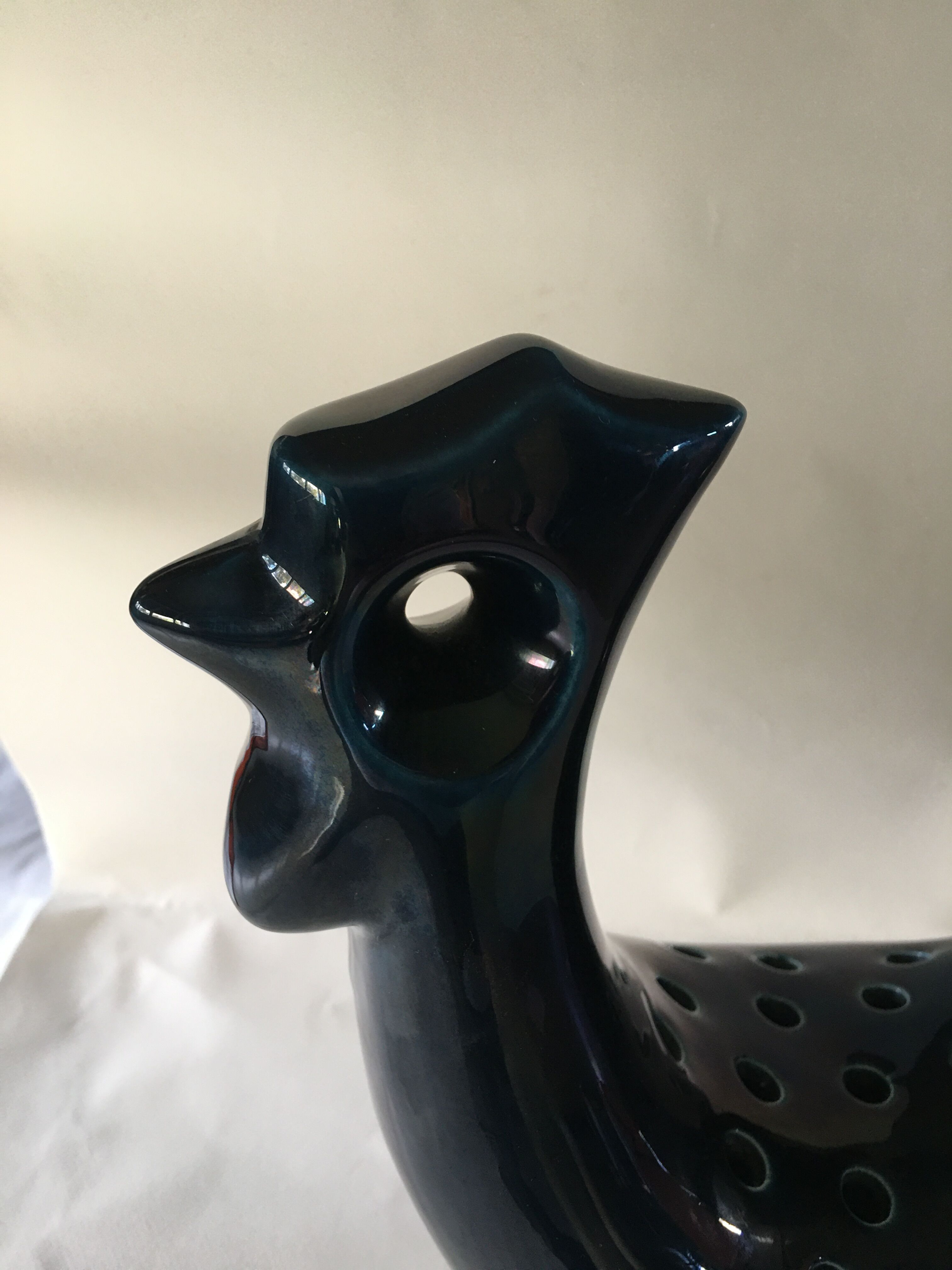 Pique fleurs vintage zoomorphe coq