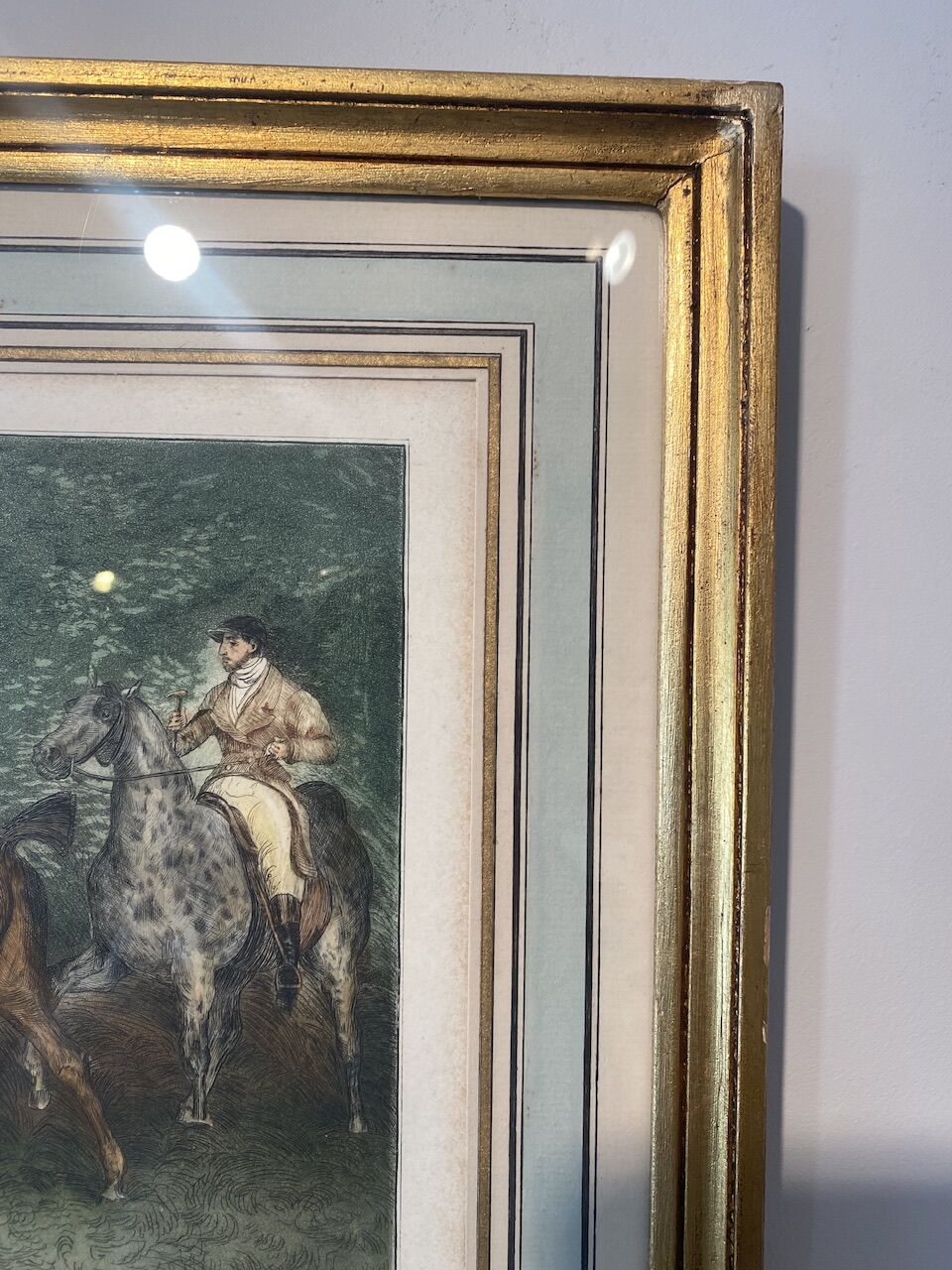 Gravure Chasseurs égarés début XX siècle