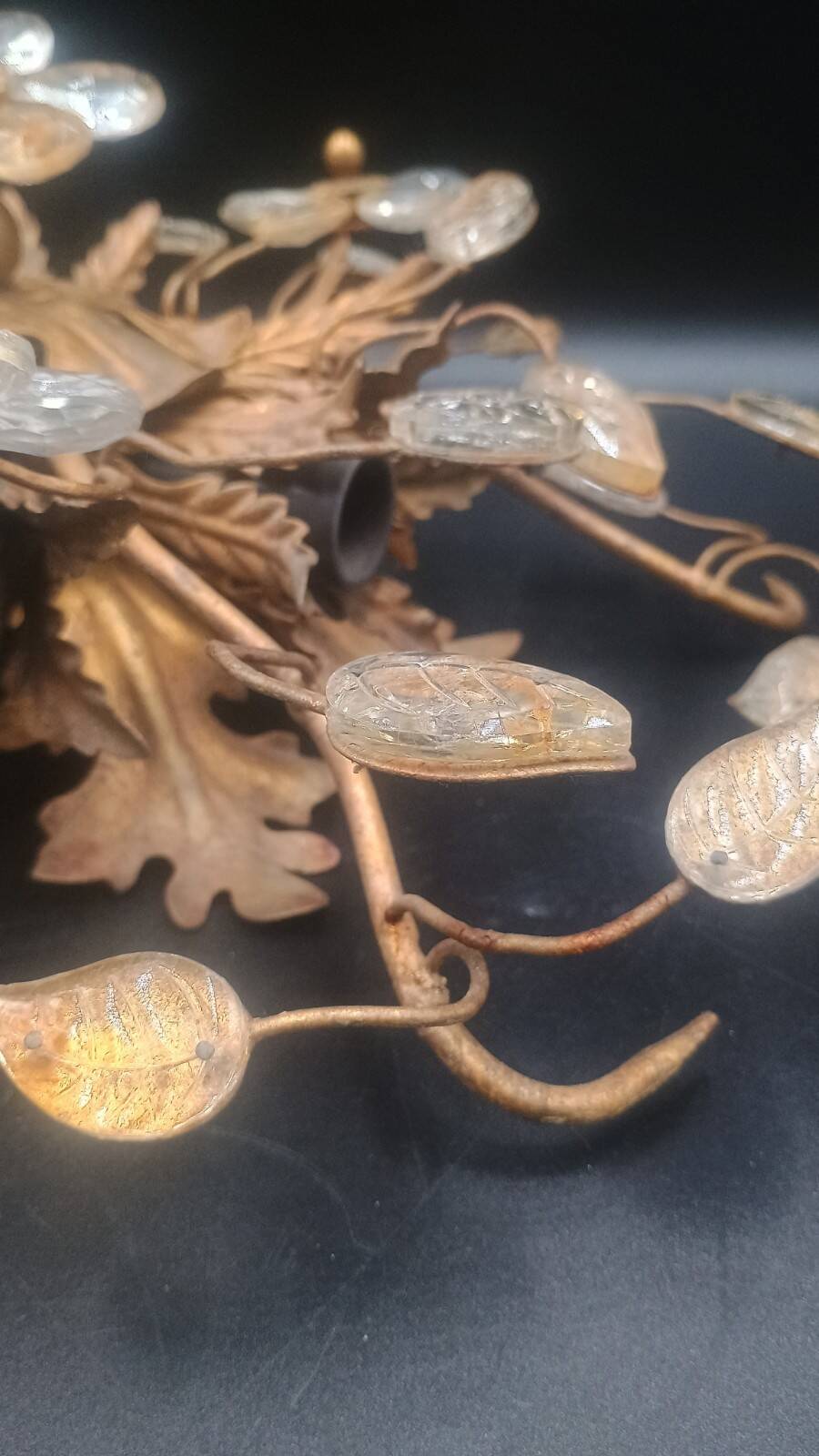 Florentine wall light or ceiling light by Banci Firenze, 1970s Maison Baguès.