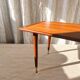 Mid-century modern teak coffee table with brass feet, Sweden circa 1960