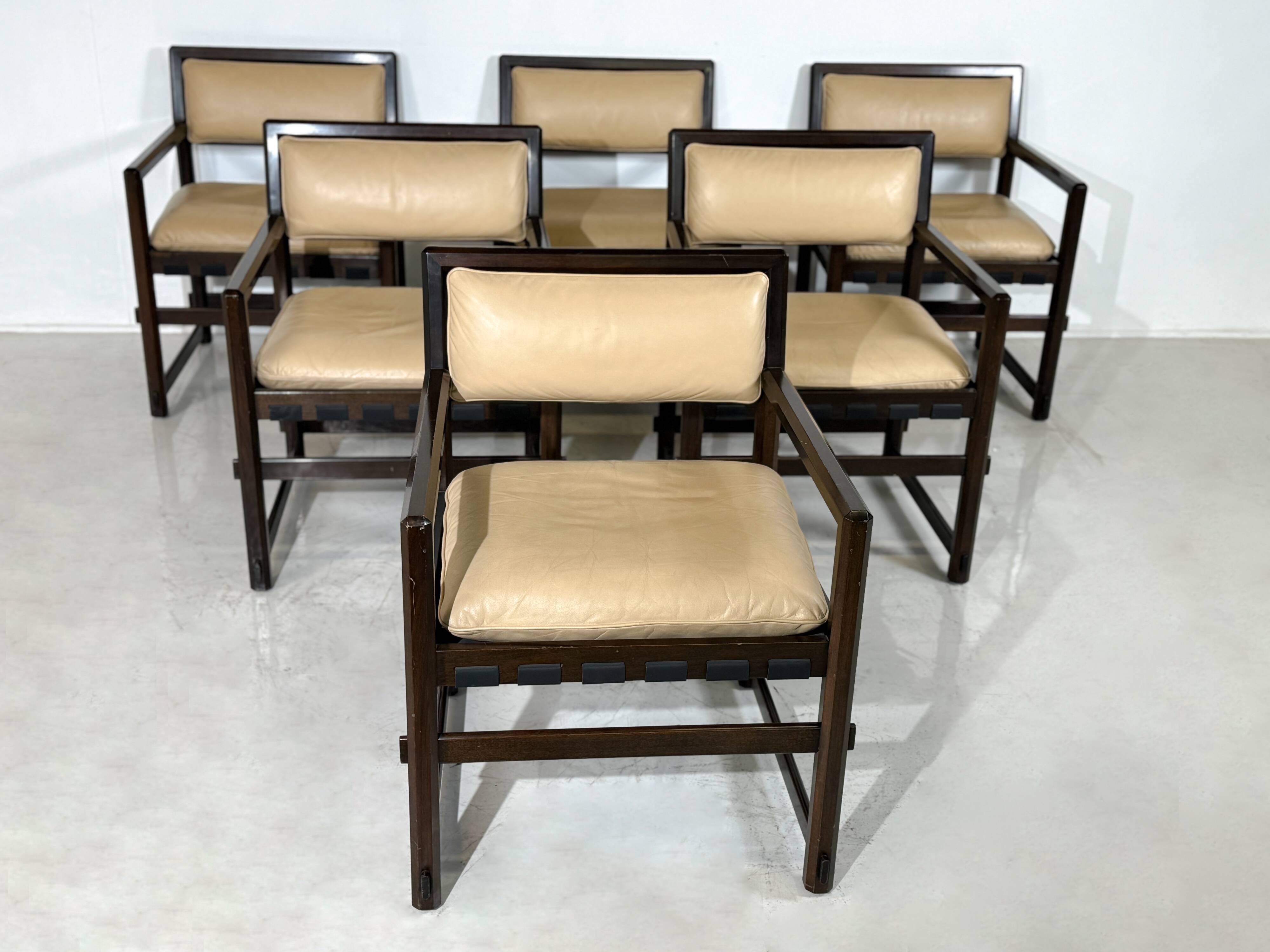 Mid-Century Modern Set of 6 Armchairs by Edward Wormley for Dunbar