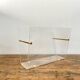 Porte-revues design par David Lange – Plexiglas et laiton – Vintage
