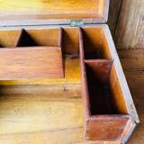 Antique wooden box with compartment