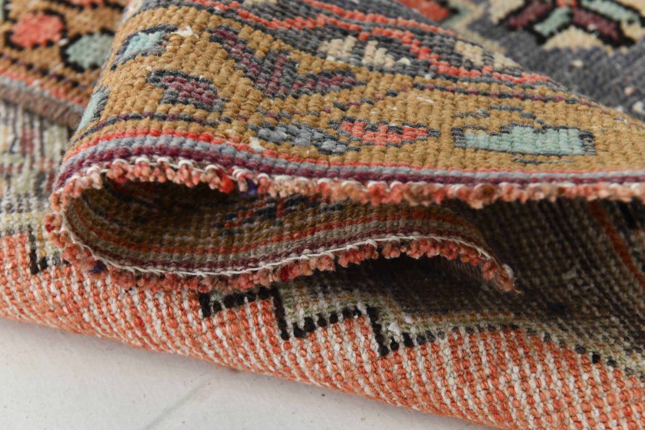 57s Antique Handmade Turkish Rug, 109x193Cm