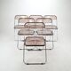 Set of 6 plia folding chairs by Giancarlo Piretti ed. Castelli, 1970s