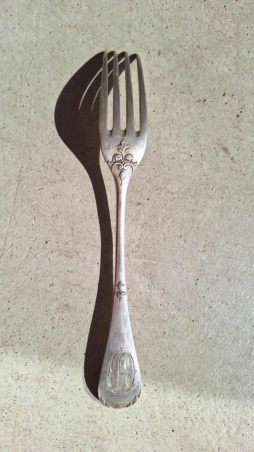 Fourchette en argent massif Henri Soufflot