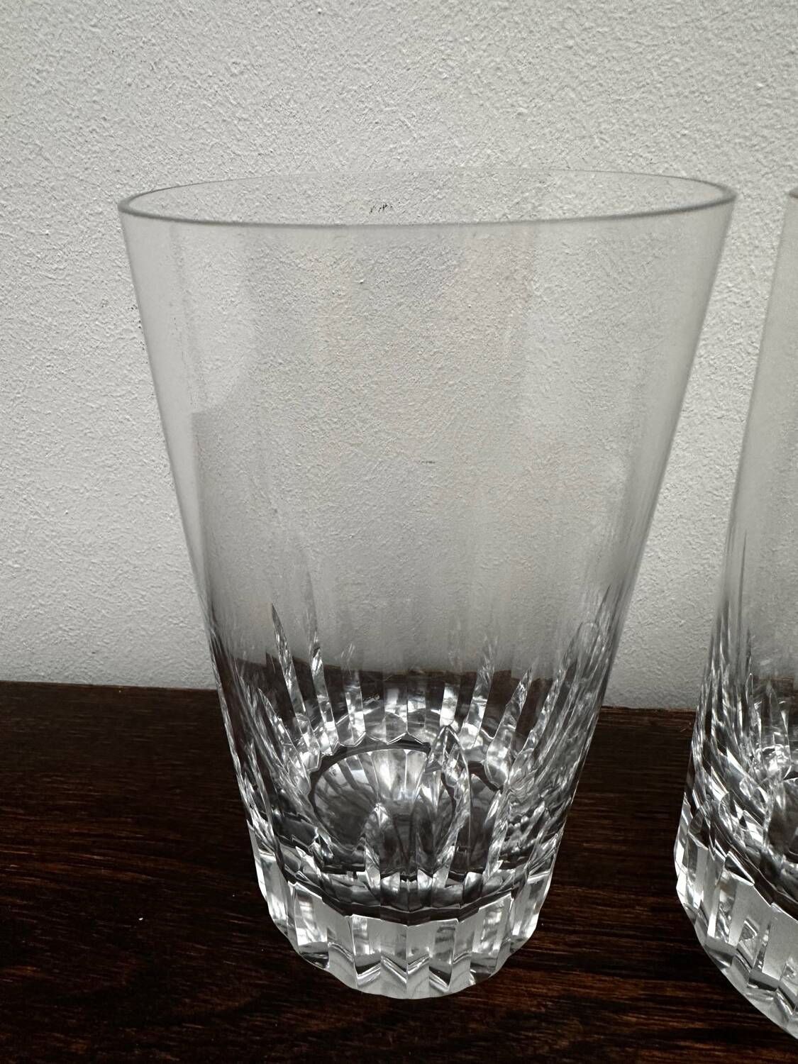 4 Baccarat Crystal Orangeade Glasses stamped Casino Model