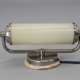 Art deco or bauhaus nickel-plated wall lamp, 1930