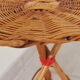 Tripod rattan side table / guéridon from the 1960s-1970s.