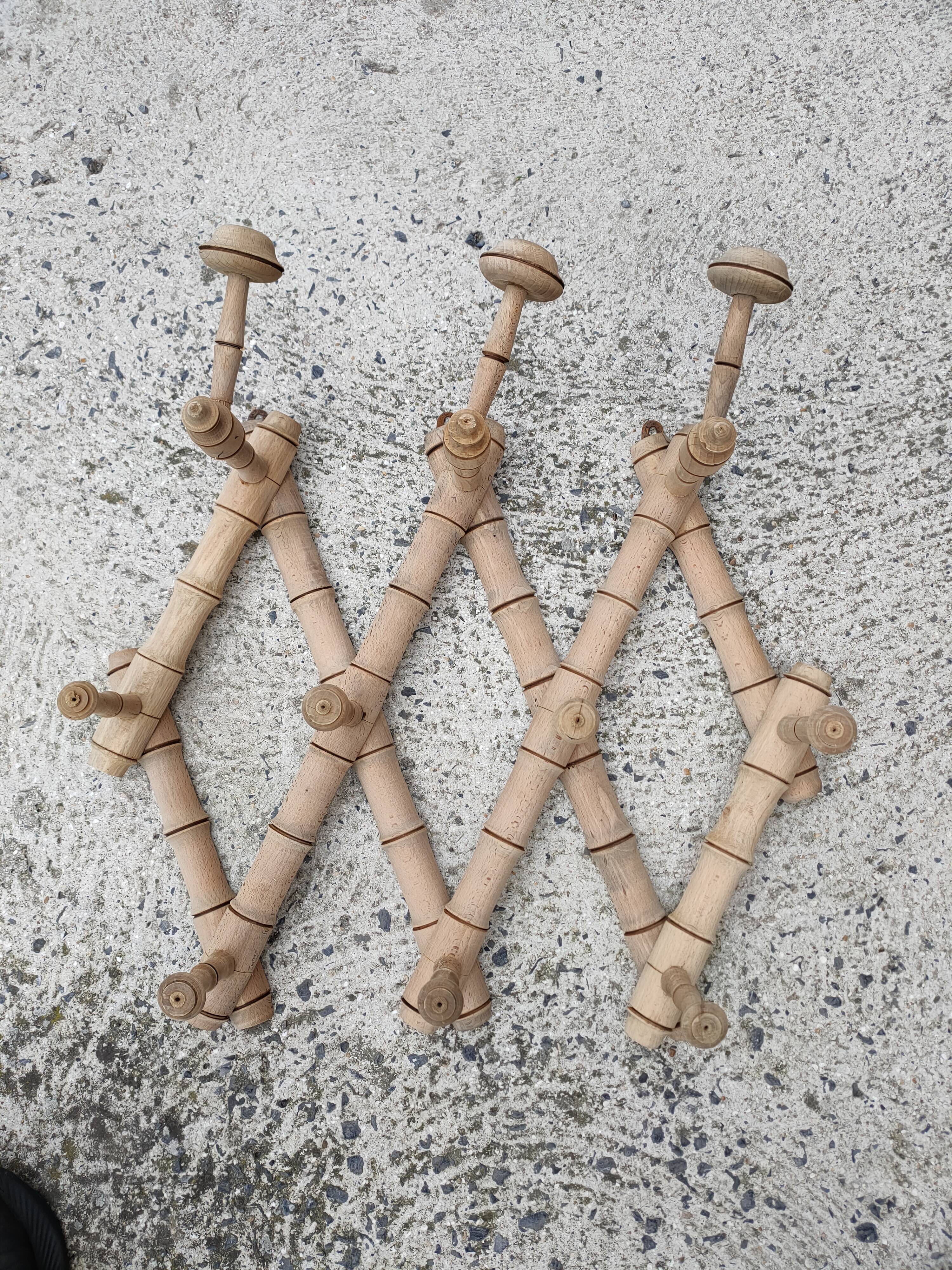 accordion coat rack faux bamboo