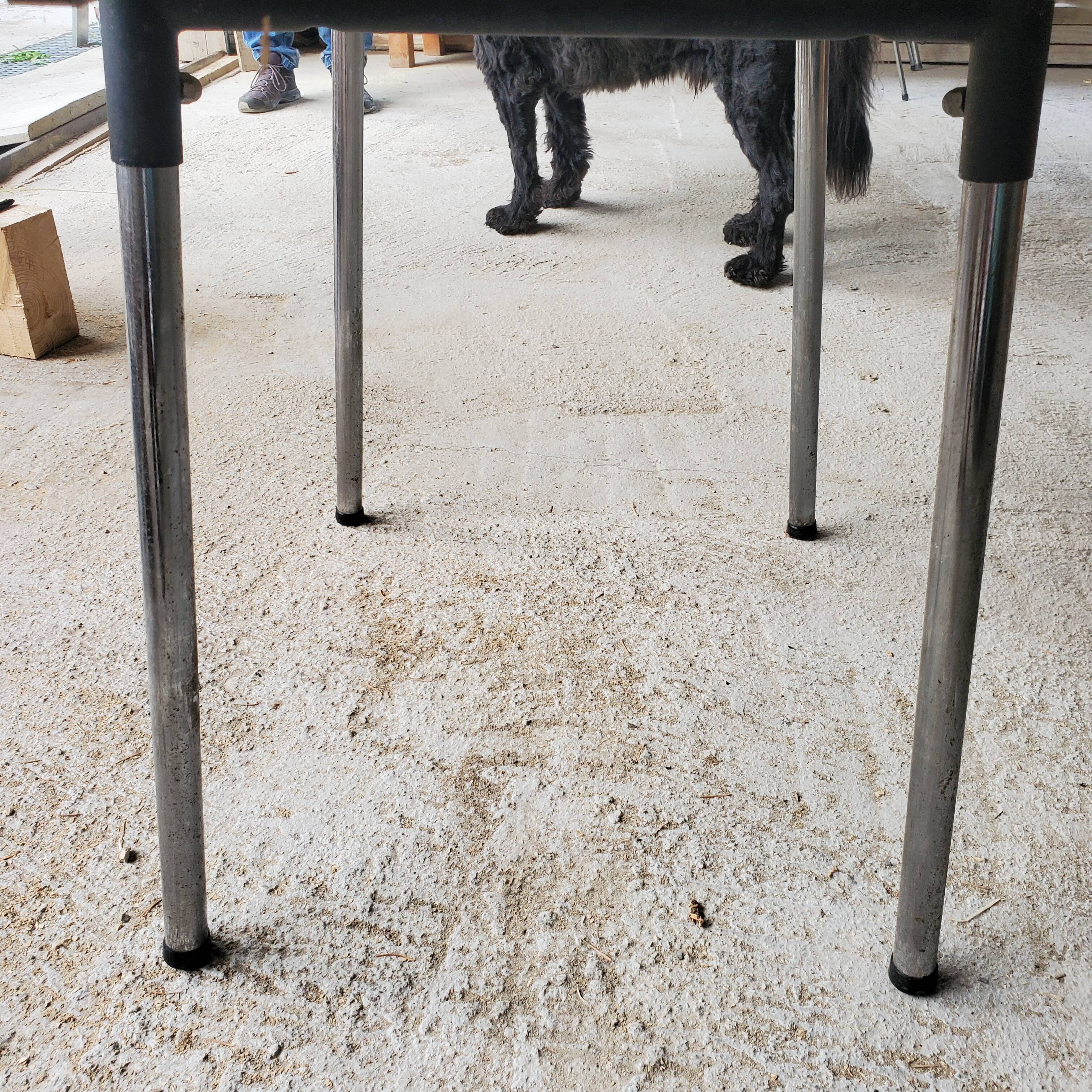 Yellow formica table