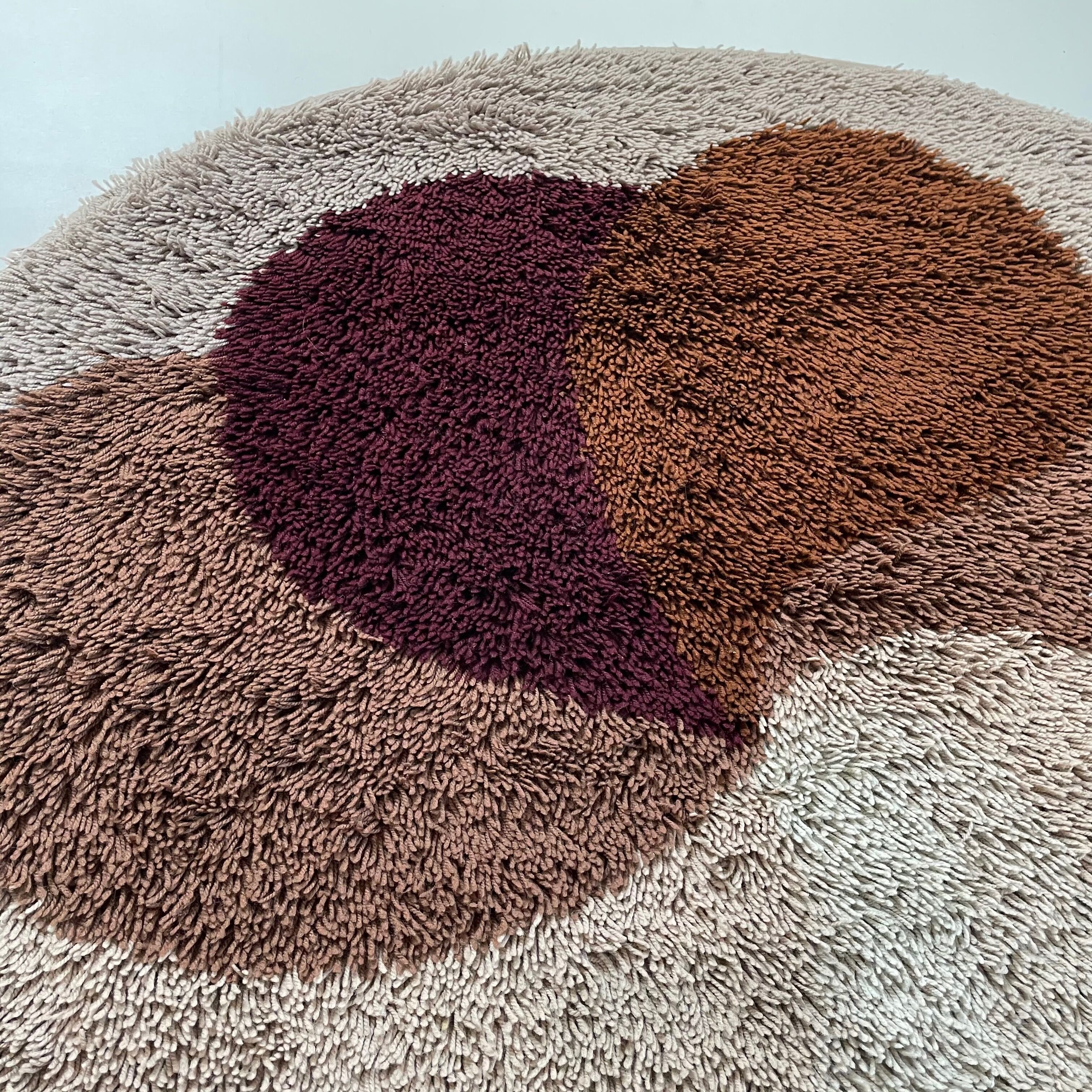 Multi-color high pile rug Desso, Netherlands, 128cm