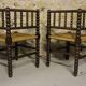 Pair of mulched chairs