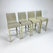 Set de 4 tabourets de bar, Vincent Sheppard, Lloyd Loom, années 2000