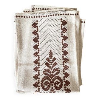 8 serviettes de table vintage en coton