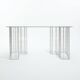 Wire glass and metal desk, terence conran, 1980s