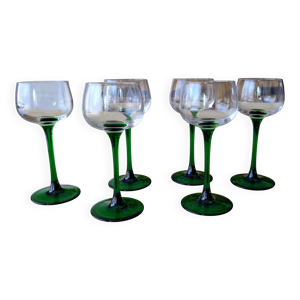 Service de 6 verres vintage - vert