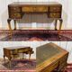 1930s Chippendale English desk in burr walnut