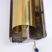 Pair of geometric shaped wall lights. 1970s.