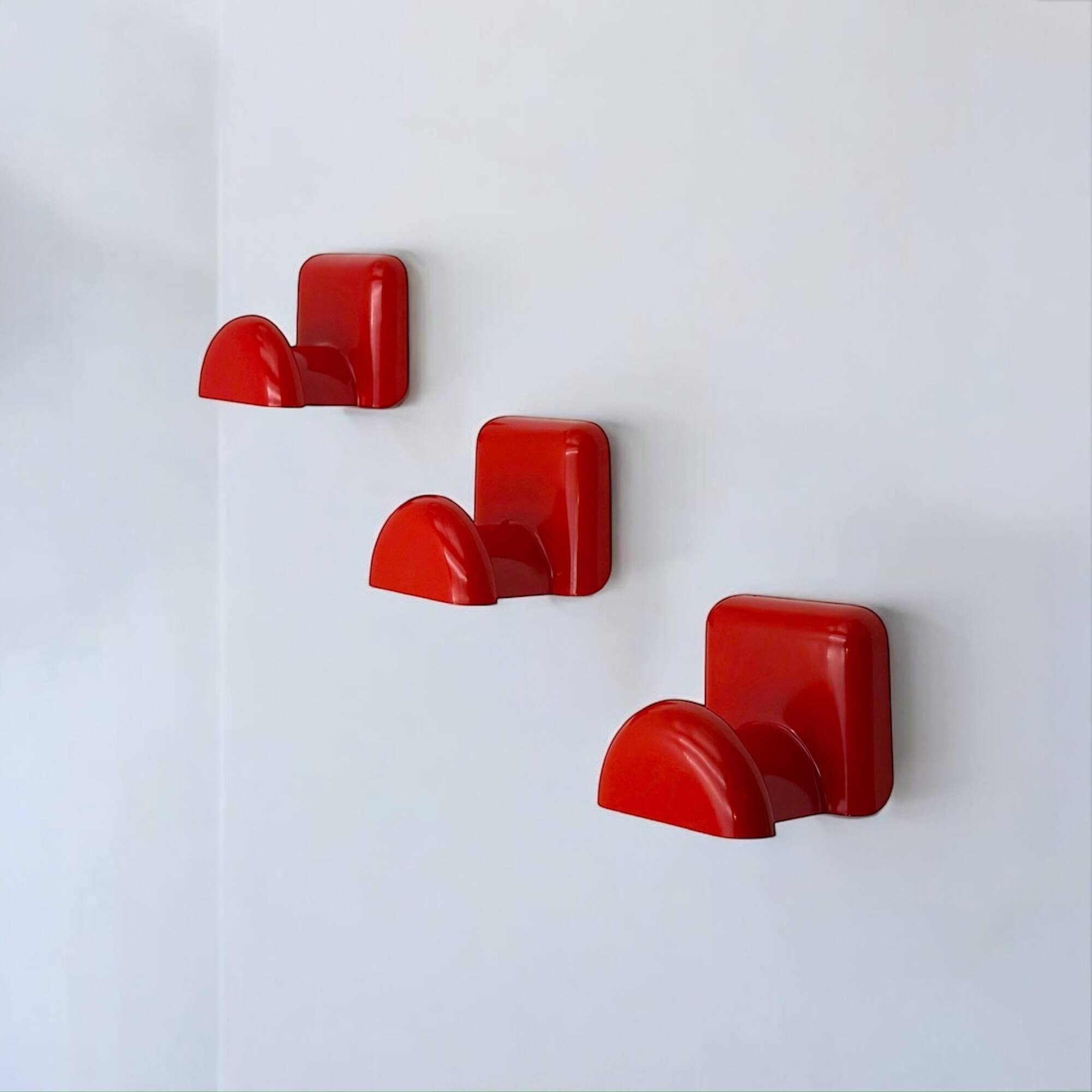 Set of 3 Wall Hooks by Castiglioni Gaviraghi & Lanza for Bilumen