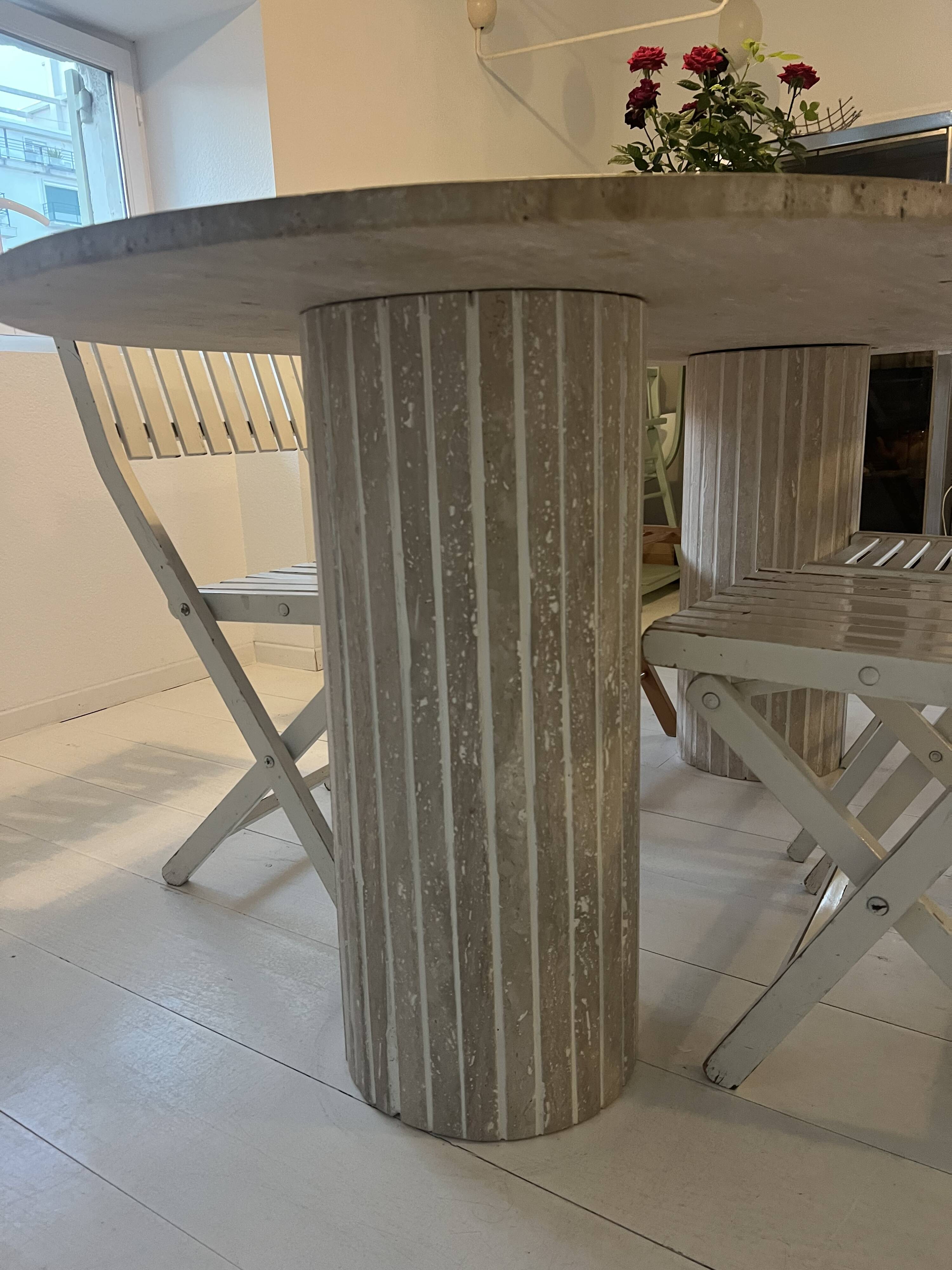 Dining table - Natural Travertine